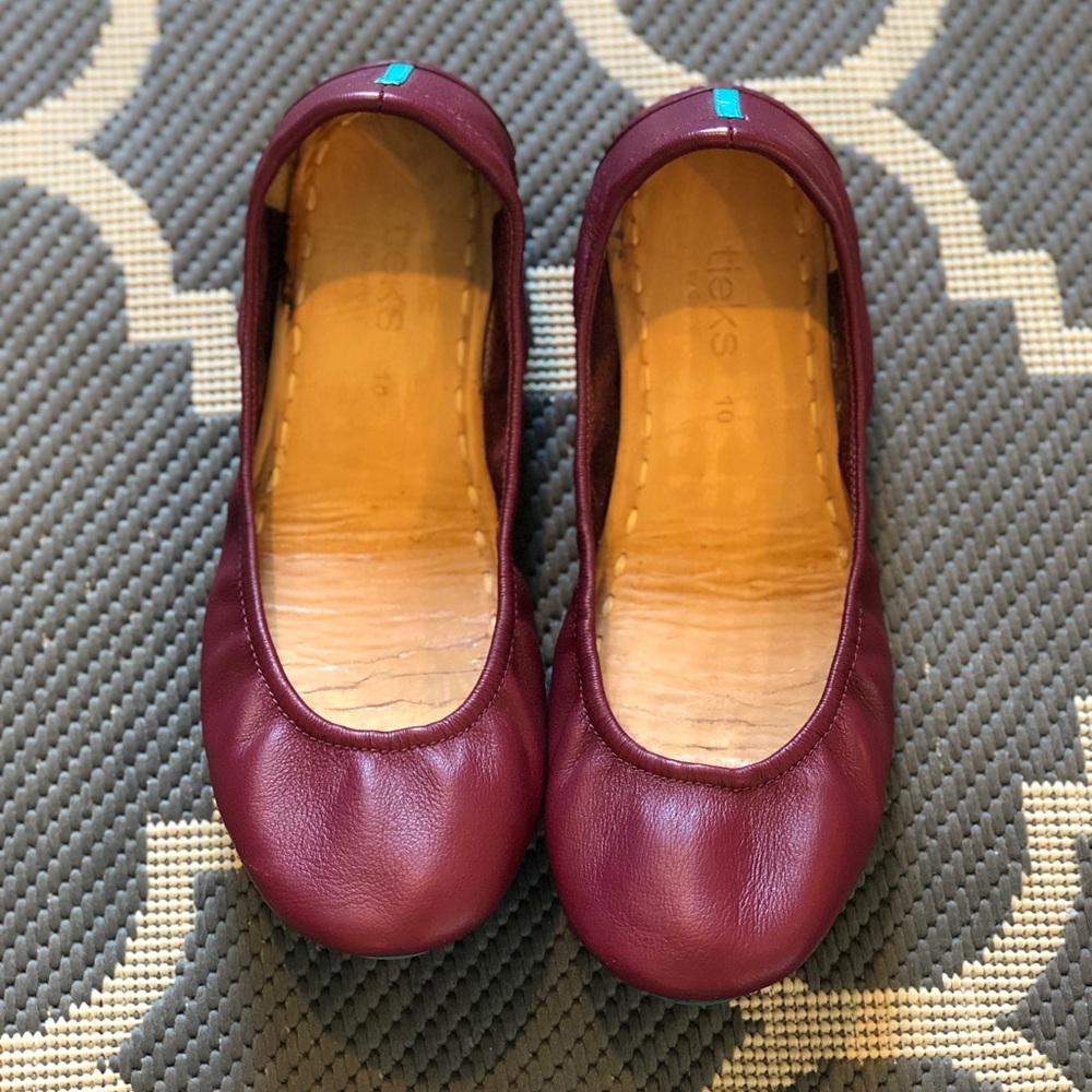 Burgundy Tieks Flats